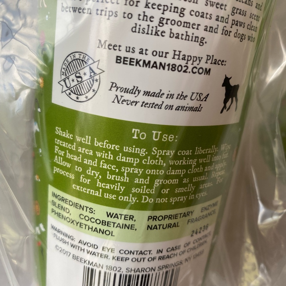 Beekman 1802 Happy Place Waterless Dog Wash 24 fl. oz. Set of 2 New - Picture 8 of 8